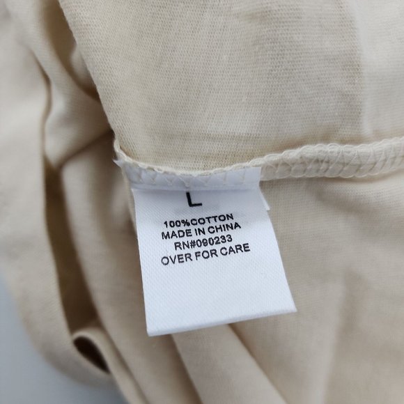 NEW Playboy Pacsun Puff Logo Tee Shirt Men's Size Large Ivory short sleeve NWT - Picture 7 of 11